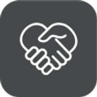 Symbol partnerschaftlicher Umgang
